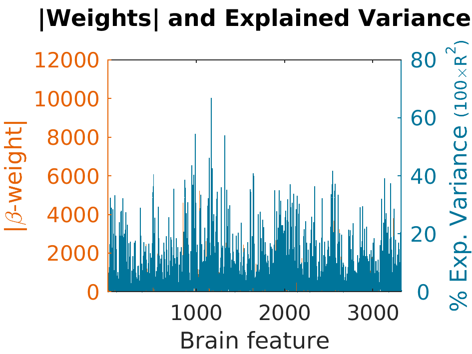 AbsWeights explainedVariance by brainFeature